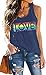 KIMSOONG Pride Shirt Women Rainbow Graphic Tee Funny Love Letter Print T Shirt LGBT Equality Tank Tops Casual Sleeveless Tops
