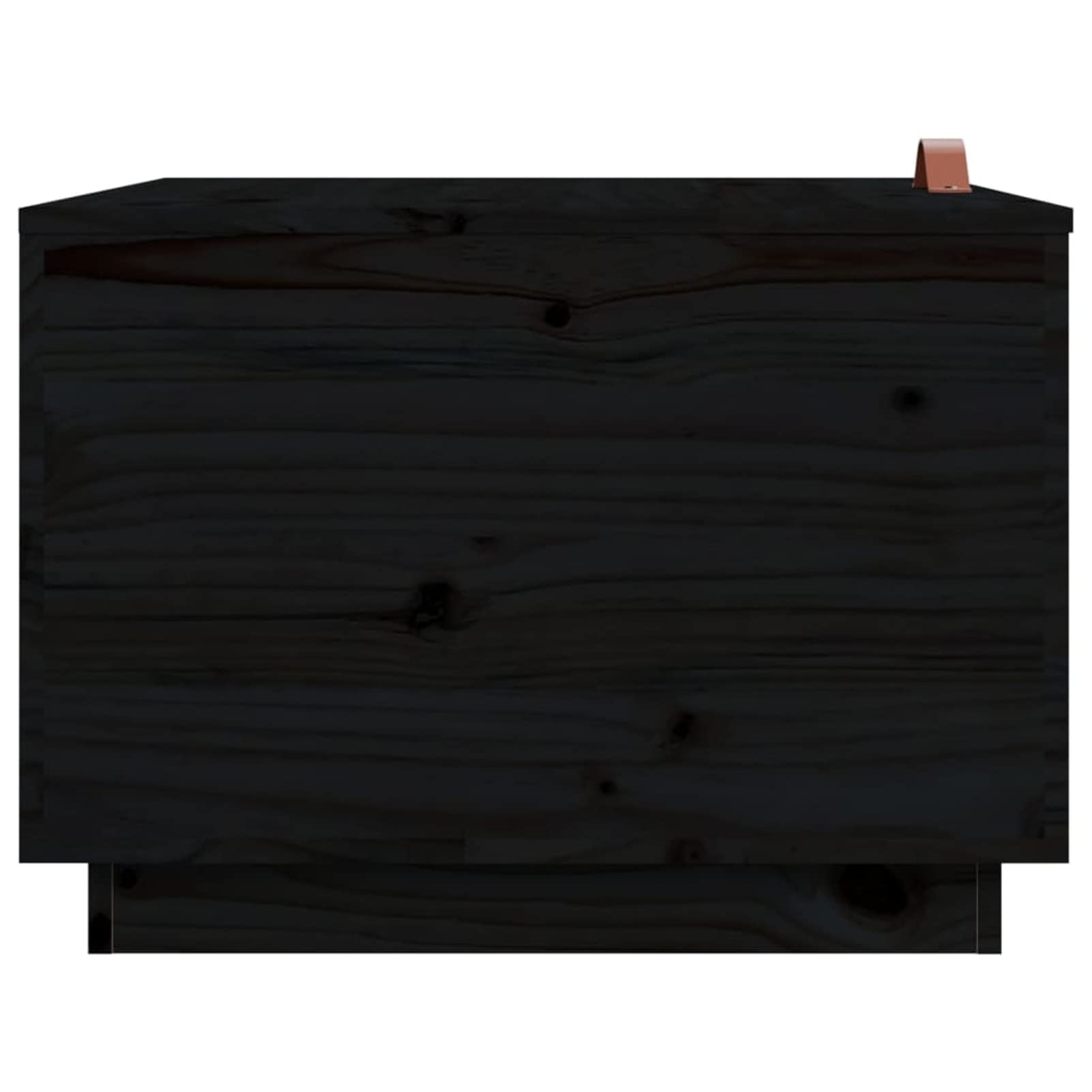 Homgoday Cajas de almacenaje con Tapa 3 pzas Madera Maciza Pino Negro Baúl de Almacenamiento para Jardín Baúl Exterior para Patio y Terraza