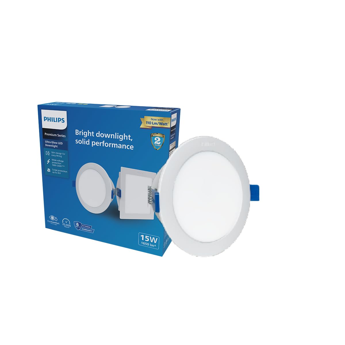 Philips 15W Round LED Ceiling Light | AP Plus Ultraglow Recessed LED Ceiling Light for False Ceiling | Cut Out : 5.5 inch, Colour : Natural White, Pack of 1-picture-40