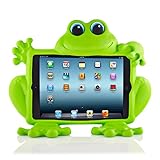 Koooky Eddie the Frog Childrens Green Apple iPad Mini Tablet Case - Drop, Shock and Scratch Resistant tablet case with car headrest travel attachment - for Apple iPad Mini, Mini Retina, Mini 2, Mini 3