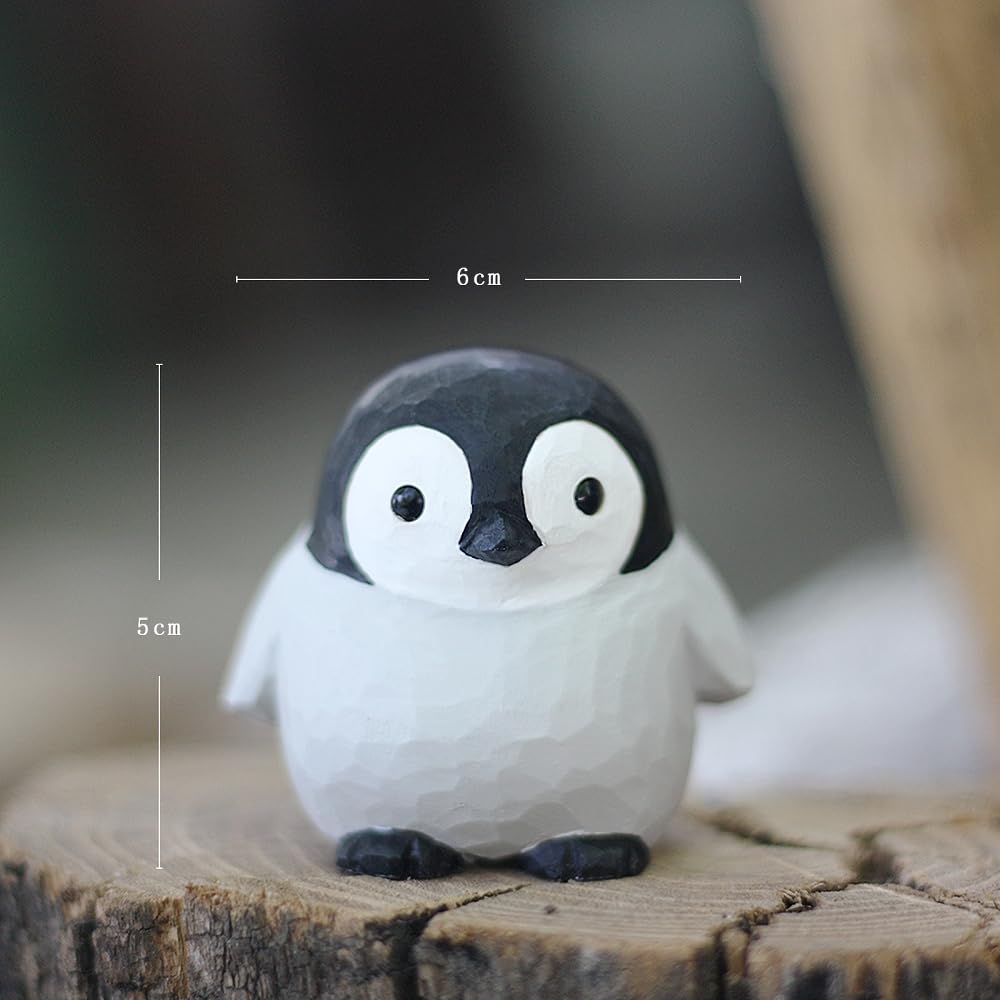 Amazon.co.jp: TALKLEK 手彫りの木製ペンギンの置物 かわいい皇帝
