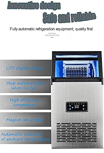 ywewsq Ice Maker Machine Countertop, kommerzieller Eiswürfelbereiter, Macht 88 Pfund EIS in 24 Stunden, Eiswürfel fertig… – Bild 5