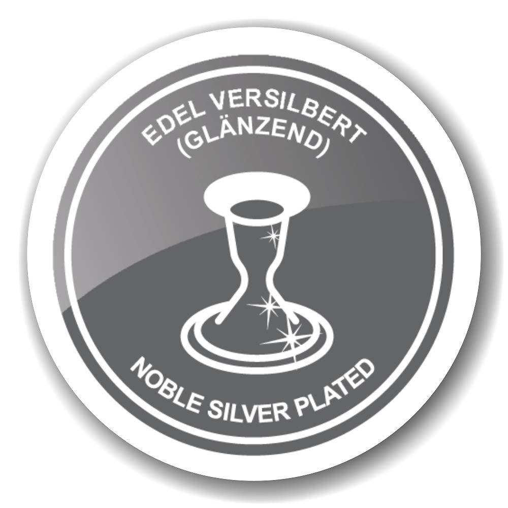 EDZARD Serviettenring Vita, versilbert, anlaufgeschützt, Länge 5 cm, 4 er Set