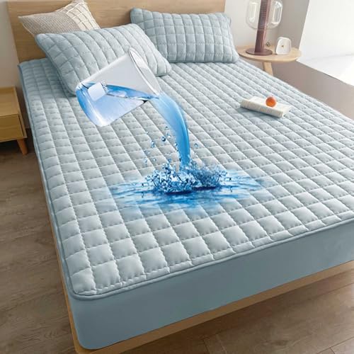 Sábana bajera ajustable de bolsillo profundo, protector de colchón doble/individual, funda impermeable suave y 180 x 220 cm para máxima comodidad y protección