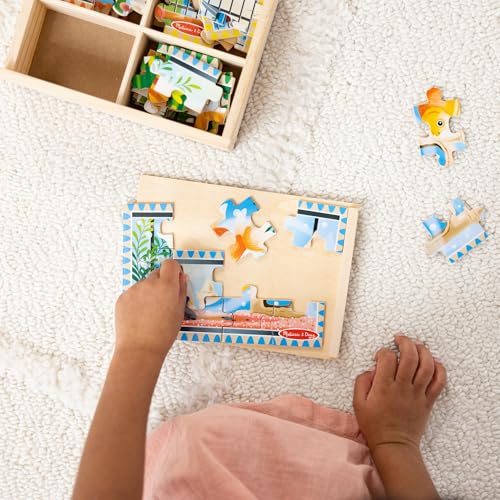 Melissa & Doug 3790 Pets 4-In-1 Wooden Jigsaw Puzzles In A Storage Box thumb #1
