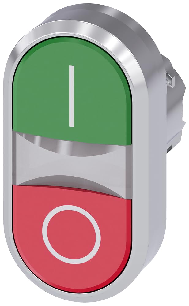 Siemens sirius atc - Pulsador doble 22mm redondo metalico/a brillante verde unipolar rojo o