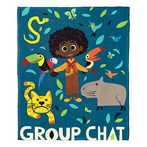 NORTHWEST Encanto Silk Touch Throw Blanket, 50" x 60", Group Chat