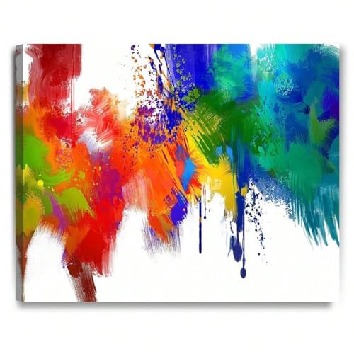 Impression sur toile abstraite colorée pour sublimer le salon