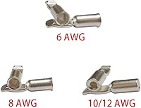 Vista 2 de Conector de alimentación de 50 amperios, 10 unidades, conectores de desconexión rápida, color gris (6AWG)