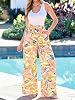 BTFBM Two Piece Sets For Women Summer 2026 Spring Outfits Casual Sleeveless Wide Leg Pants Sets Beach Vacation Clothes(Floral Multicolored, Medium) #1