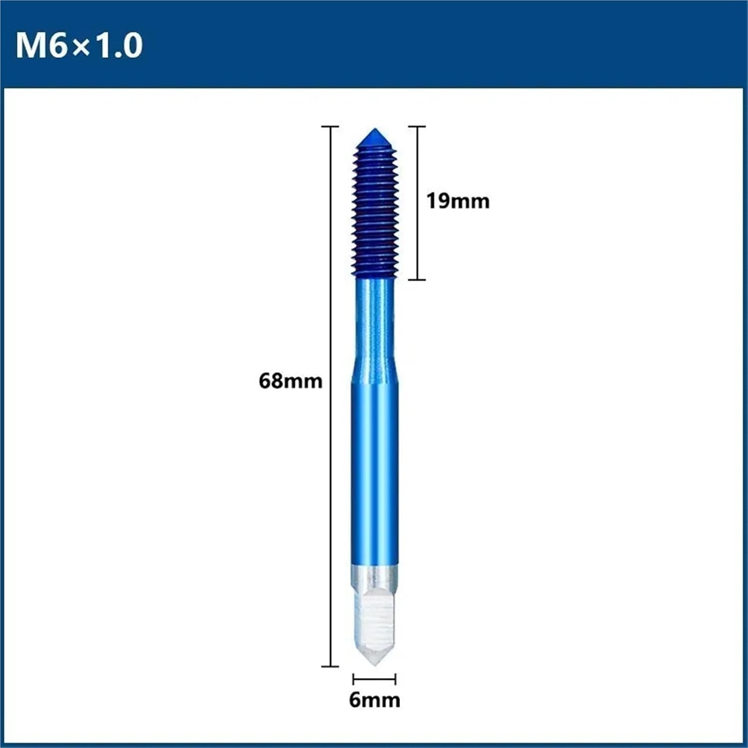 Fluteless Forming Machine Taps M2-M12 Nano Blue Coated Thread Tap HSS Metric Tap Drill Extrusion Taps