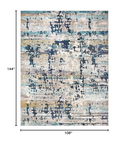 Tapete SAFAVIEH Madison 9 x 12 pies crema y azul miniatura 2