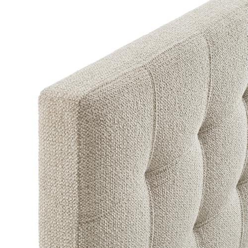 Modway Lily Full Size Headboard with Biscuit Tufting in Dove - Fabric Upholstery with Padded Design and 5 Height-Adjustable Mounts by Modway - Image 8