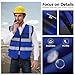 Lavori-AK 10 Pack Neon Reflective Safety Vests,Blue High Visibility Construction Vests, ANSI Certified Work Vest for Men Women