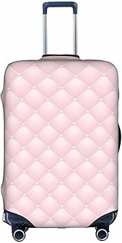 review Luggage Cover Elastic Washable Stretch Suitcase Protector Anti-Scratch Travel Suitcase Cover for Kid and Adult Pink Checked L (25-28 inch suitcase)