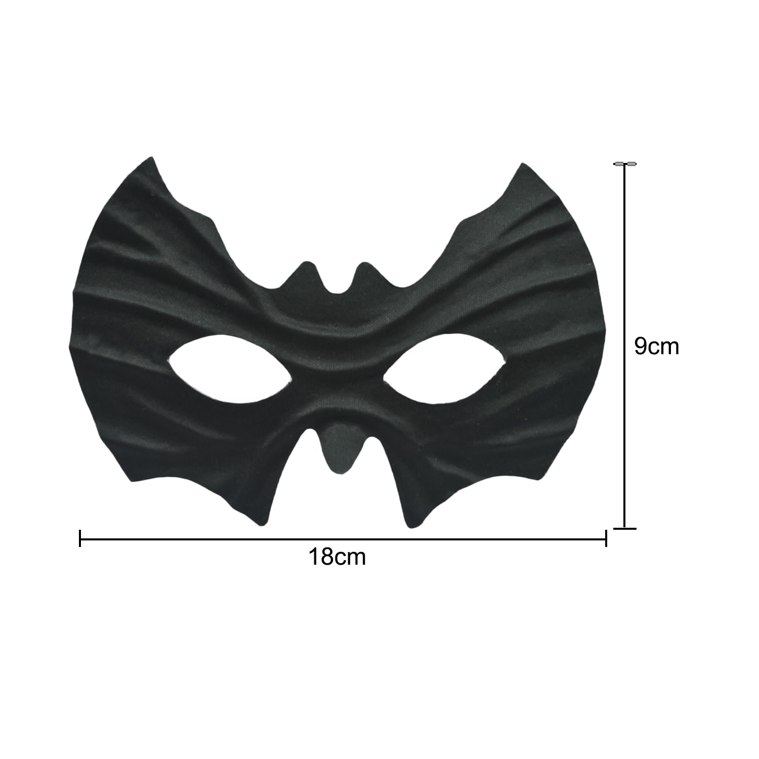 DVOFU 2Pieces Superhero Black Bat Eye Mask Half Face Eyemask Halloween Costume Cosplay Party Accessories for Adult Men Stage Performance Carnival - Image 2