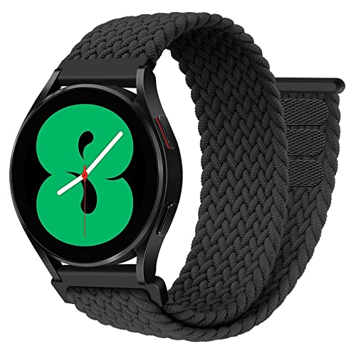 Eihaihis 22mm Cinturino per Samsung Galaxy 46mm/Gear S3 Frontier/Classic, Sport Cinturino in Nylon Intrecciato per Huawei GT/GT 2, per Amazfit GTR 3/Pro, per Garmin Vivoactive 4, Nero