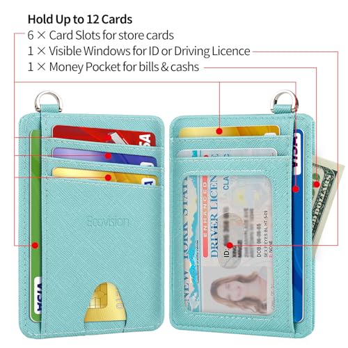 Image of Slim Minimalist Front Pocket Wallet, RFID Blocking Credit Card Holder Wallet with Detachable D-Shackle for Men Women