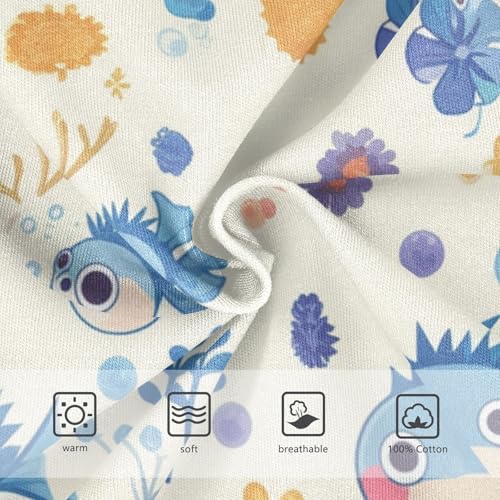 Puffer Hawaiian Fish and Seaweed Toddler Boy Comfort Kids Underwear Cute Children Undies3