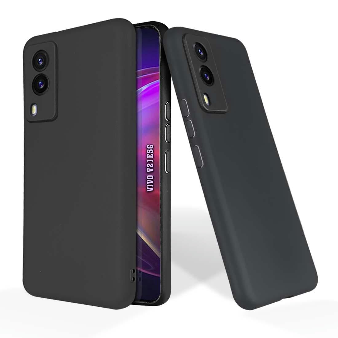 PrintWhiz Soft Silicone Mobile Back Cover Compatible with ViVO V21e | Shockproof Protective Case/Cover with Full Edge Protection (Plain Black)($BL-VIV-V21E5G-000) (B0CST2V2GG) Amazon Price History, Amazon Price Tracker
