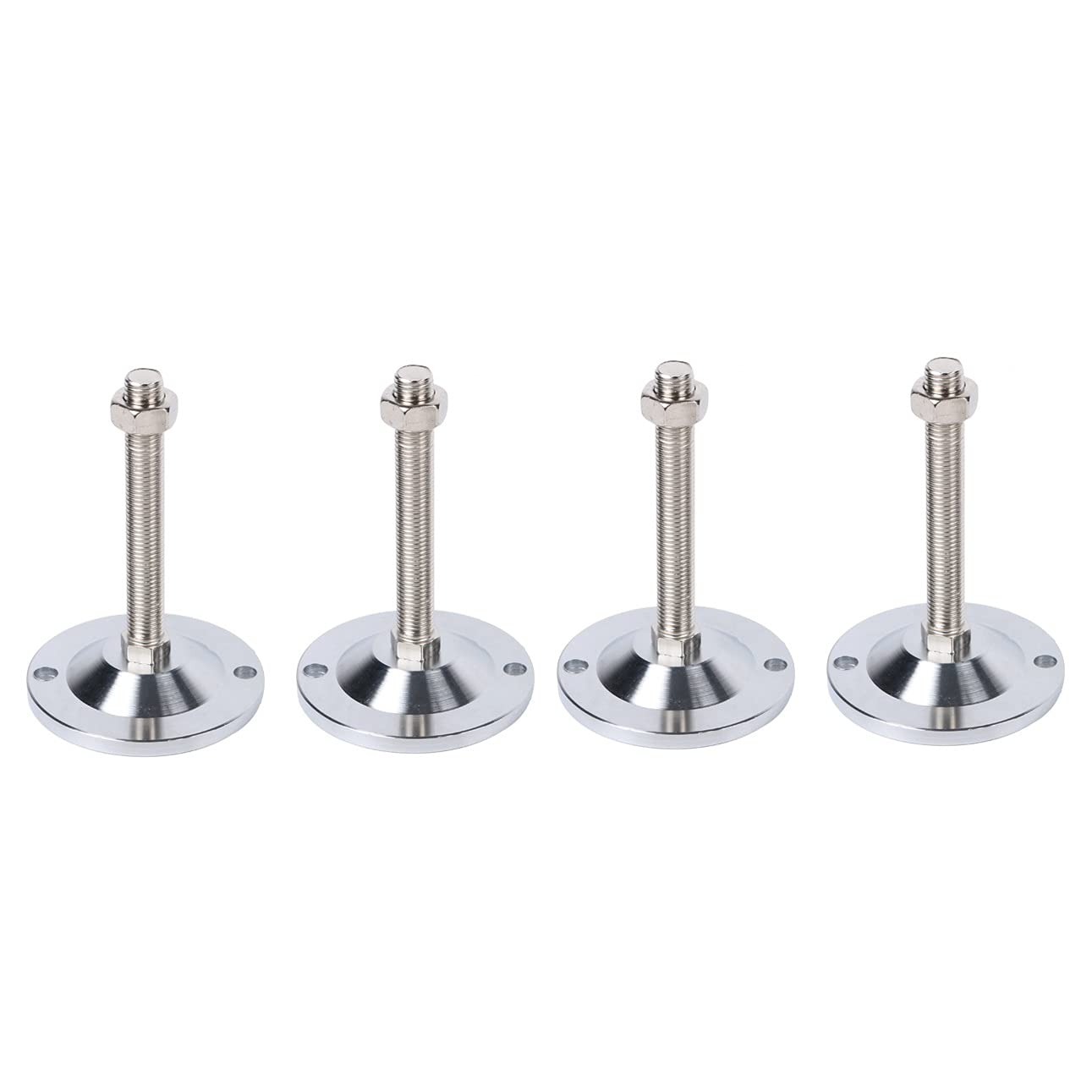 Amazon.co.jp: 水平調整脚4個、二重穴付き4.7インチ/120mmベース