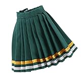 Material: Stoff T TOOYFUL Klassischer Karierter / Gestreifter Faltenrock Für 12inch Blythe Pullip Azone Dolls Kleidung - Grün