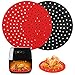 Housolution 2 Piezas Alfombrilla Silicona Freidora Aire, 23 cm Almohadilla Revestimientos Redondos Reutilizables para Cesta Freidora de Aire, Accesorios para Freidora sin Aceite