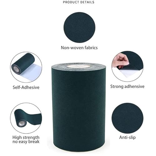 Künstliches Grasband, 150 Mm X 10 M Kunstrasen-Nahtband Kunstrasenband Selbstklebend Einseitig Klebend Zum Verkleben von Kunstrasen mit Rutschfester Unterseite