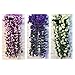 VORCOOL 4petals Artificial Flower Hanging Flowers Violet Simulation Vine Wedding Home Decoration (Deep Purple)
