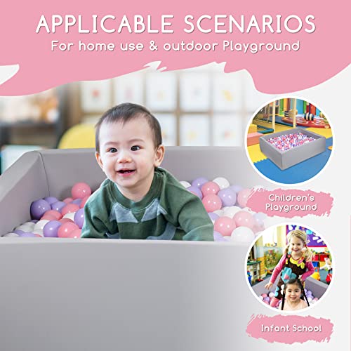 Modereve Ball Pits For Toddlers, Large Baby Ball Pit 47"X35" Rectangular Soft Foam Ball Pit Pool Playpen Ideal Gift For Kids - Balls Not Included #TOP5