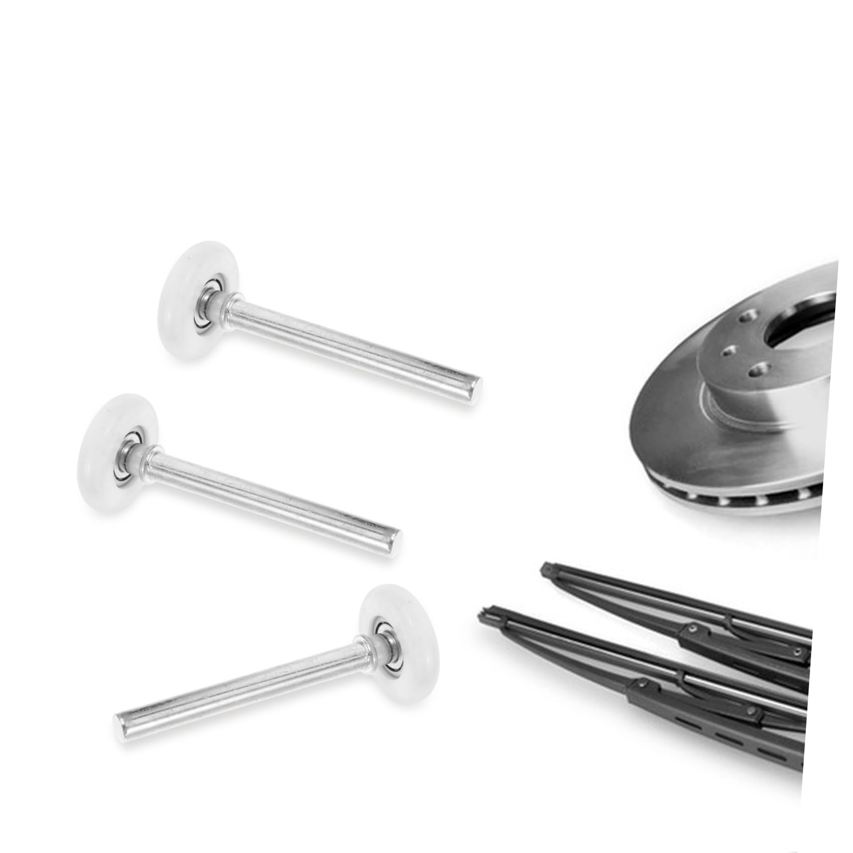 Rulli di Ricambio per Porta Garage 12 Pezzi Bianco Metal Abs