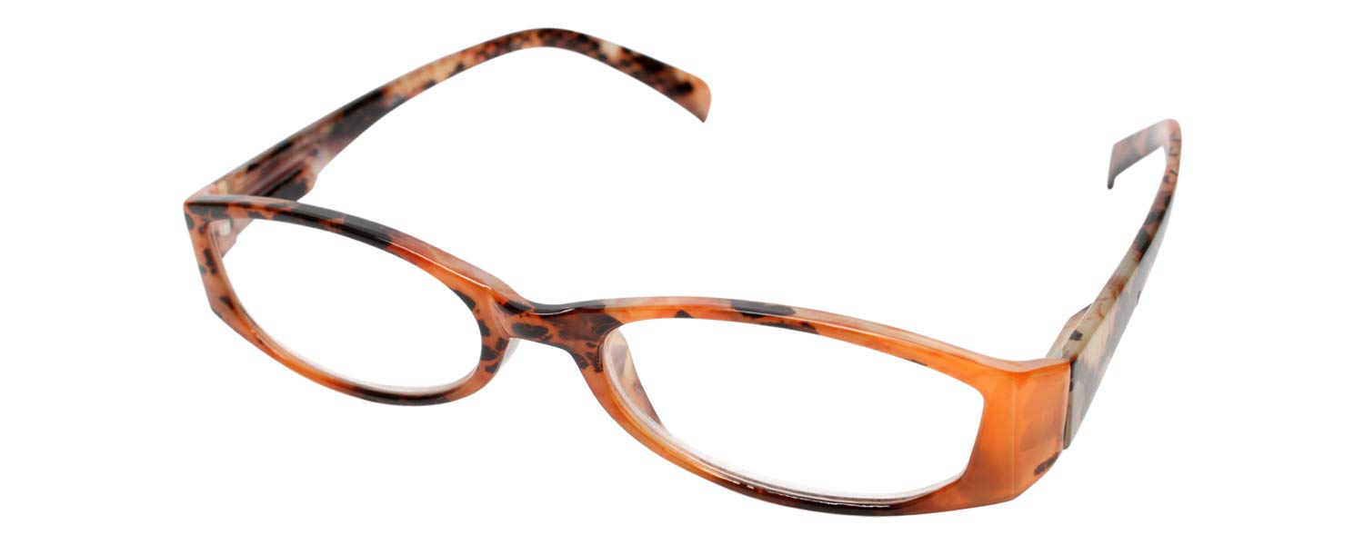 Calabria 744 Snakeskin Print Reading Glasses Womens Fashion Cheaters Ladies Trendy Readers Eyeglass w/Matching Slip-In Case