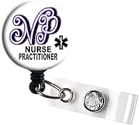 Vista 7 de LOVEKITTY ® - Nuclear Med Tech - Carrete giratorio retráctil para identificación y identificación con nombre, soporte para tarjeta de identificación