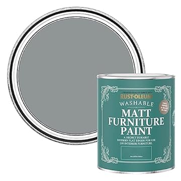 Rust-Oleum Mid Grey Furniture Paint in Matt Finish - Mid-Anthracite 750ml