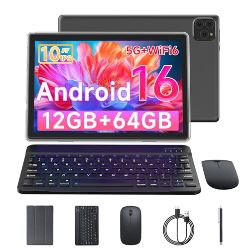 Tablet Android 16 10 Inch 12GB RAM+64GB ROM/ 1TB Expandable...
