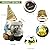 Vcdsoy Solar Firefly Jar Gnome Waterproof - Large Garden Gnome Funny Solar Outdoor LED Lights Resin Statues 10.6" Lantern Figurines Decorations Birthday Housewarming Gifts for Mom Women