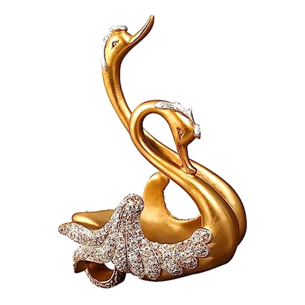 CTRLZS 1 PCS Swan Wine Rack Wine Rest Statue Resin Gold Wine Rack Tabletop Wine Rack Wine Display Rack