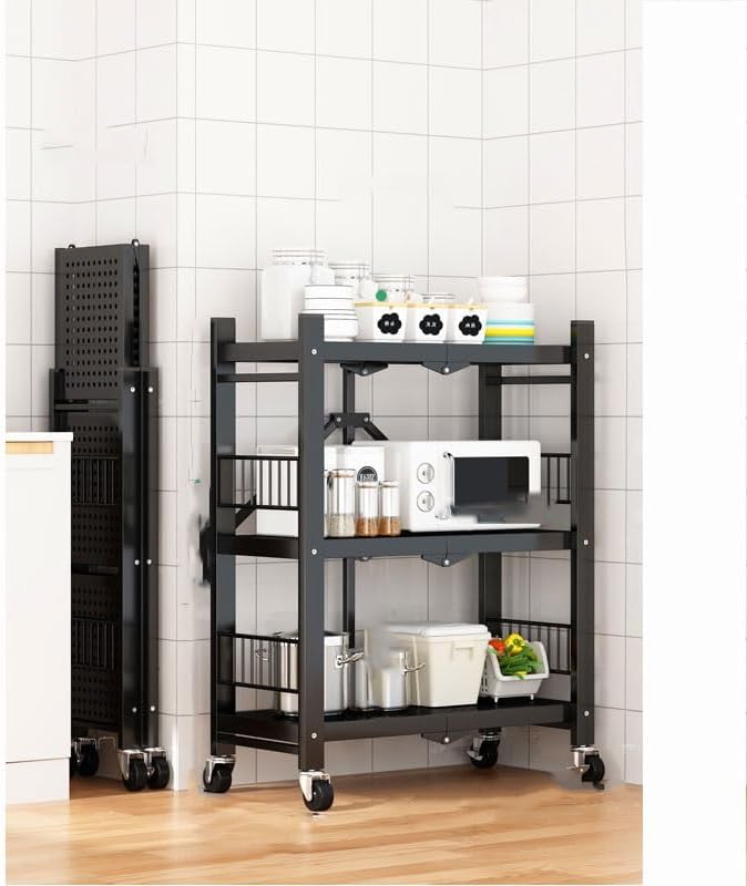 Estantes plegables de almacenamiento, estantes plegables de metal con ruedas, estantes y estantes de almacenamiento, estantes rodantes, estantes