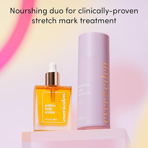 Miniatura 5 de Evereden Mama Must-Have DUO - Aceite de estrías Golden Belly y crema nutritiva para estrías  Cuidado de la piel de maternidad limpio y vegano