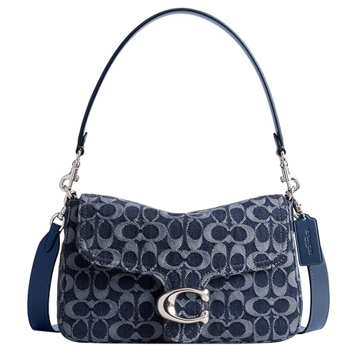 Coach Soft Tabby Shoulder Bag in Signature Denim, LH/Deep Blue Multi