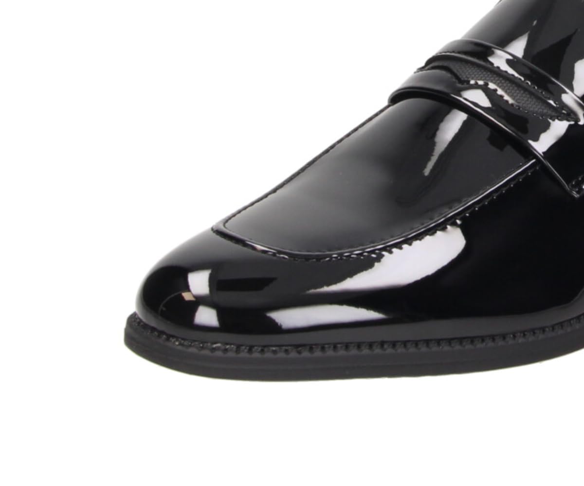 Zapato de Charol para Hombre Nick, Zapatos de Charol, Zapatos de Etiqueta, Zapatos de salón, Zapatos Elegantes, Mocasines de Charol, Nick EU 41 42 43 44 45 46 47