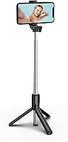 Vista 4 de Tianle Selfie Stick, trípode extensible para selfie stick con control remoto inalámbrico y trípode flexible, grupo de selfies, transmisión en vivo