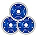 Disque Diamant Grès Cérame 125 mm x 22,23 mm, 3 Pièces Disque Diamant Carrelage, Lame Diamantée Intensif Turbo Extra fin 1,2 mm pour Grès Céramique, Marbre, Carrelage, Faïence, Granite