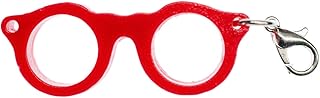 Occhiali Woody Fascino secchione Vita Bassa Retro Rossa - Gioielli Fatto a Mano Placcato I Ciondoli - Braccialetto Fascino - Pendente per Il Braccialetto