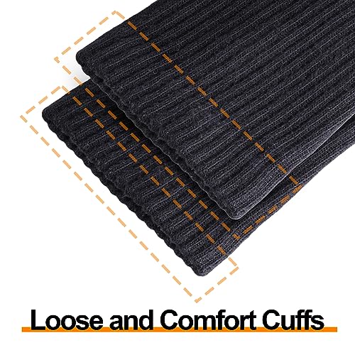 Mens Performance Gym Tennis Training Athletic Socks Moisture Wicking Cotton Cushioned Crew Socks for Men, 5 Pairs/Pack4