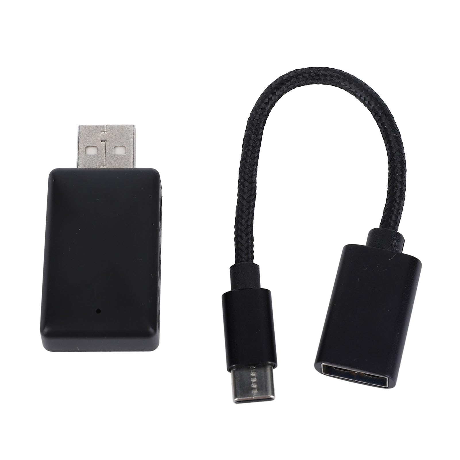 Adaptador inalámbrico Torvex, 2 en 1 CarPlay Dongle Bluetooth 5.0 Convertidor cableado a inalámbrico Compatible con Android Auto
