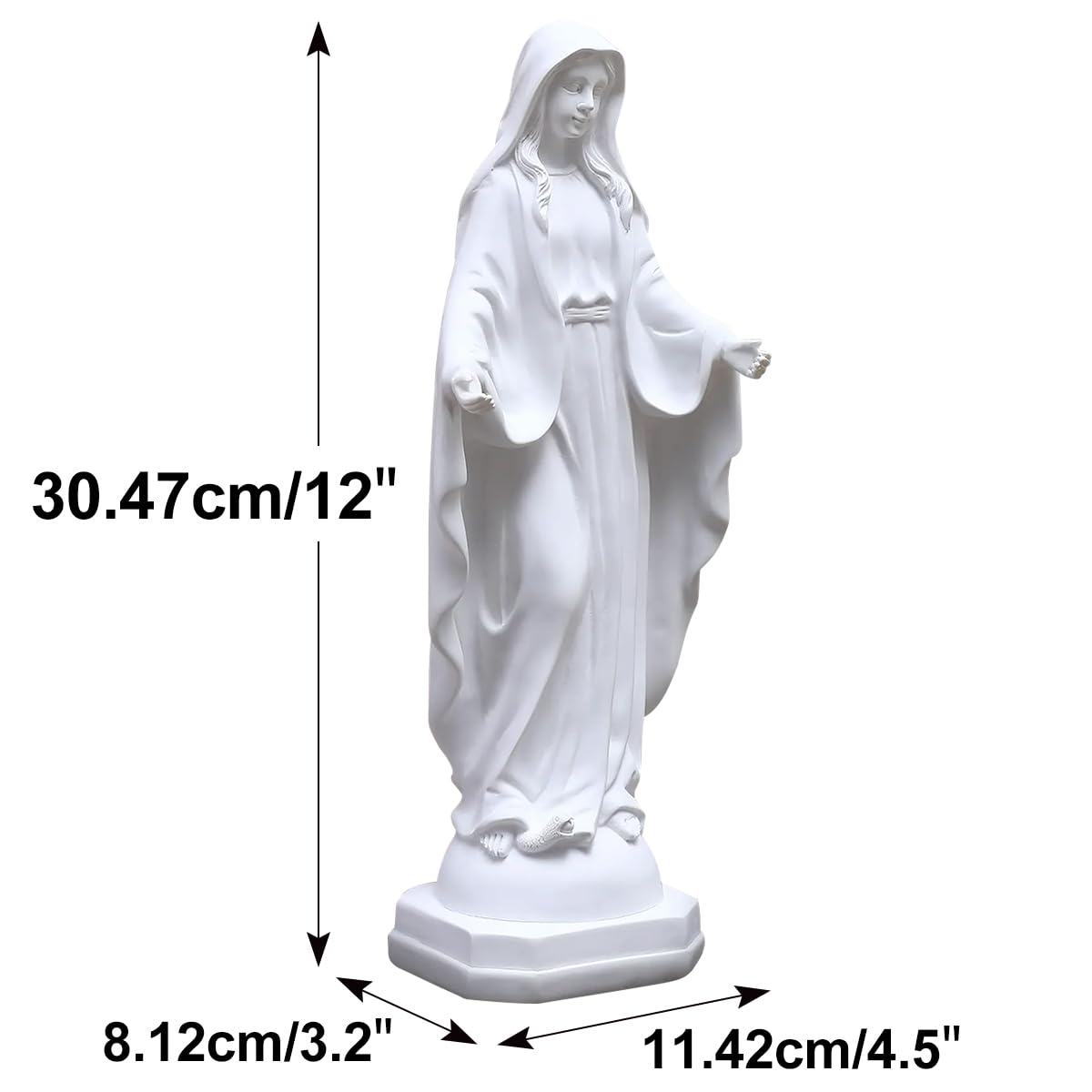 Amazon.com: Gumney 12in Resin Virgin Mary Statues, Blessed Virgin