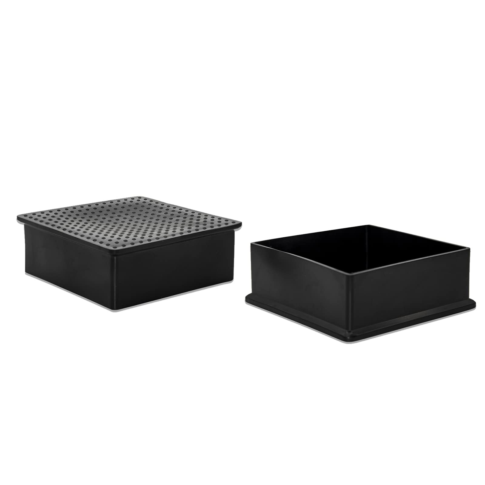 Flyshop Furniture Feet Ferrules Caps Chair Leg Floor Protectors Flexible PVC Furniture Table Covers, Square Legs, 8PCS, 3-1/8" x 3-1/8", 80 x 80 mm, Black