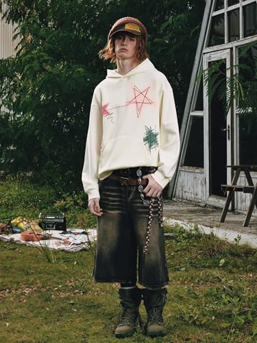 Aelfric Eden Mens Graphic Varsity Hoodies Graffiti Line Star Unisex Colorful Printing Oversized Casual Streetwear Tops4