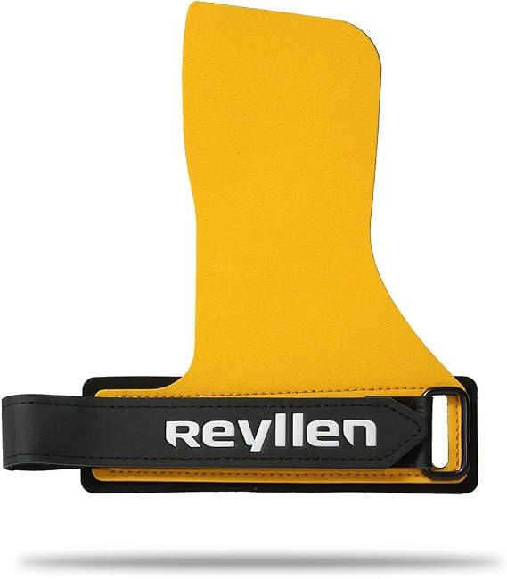 BumbleBee Gymnastic Grips | Hand Grips For Cross Fit Functional Fitness & Gym Training. Fingerless For Men and Women. Use With Chalk -  with Pair of Wristbands and Carry Bag